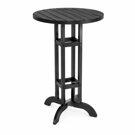 Okrągły stół aluminiowy czarny 110 cm