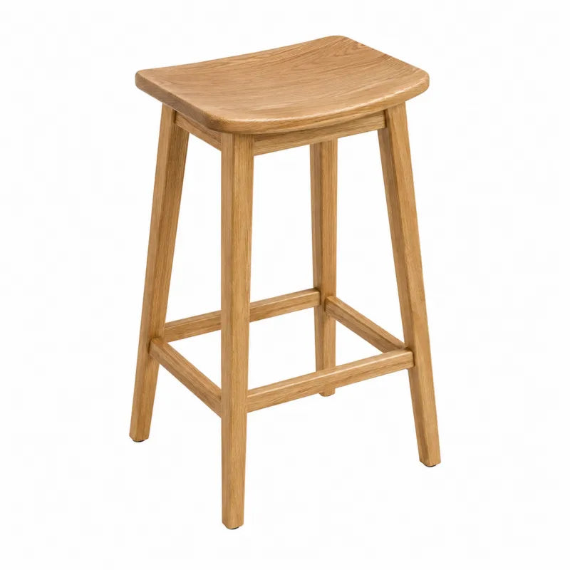 Stołek barowy z drewna dębowego, 75 cm