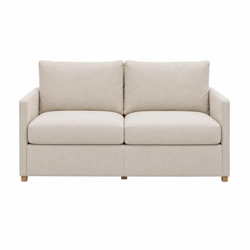 Sofa dwuosobowa bawełna beżowa 150cm