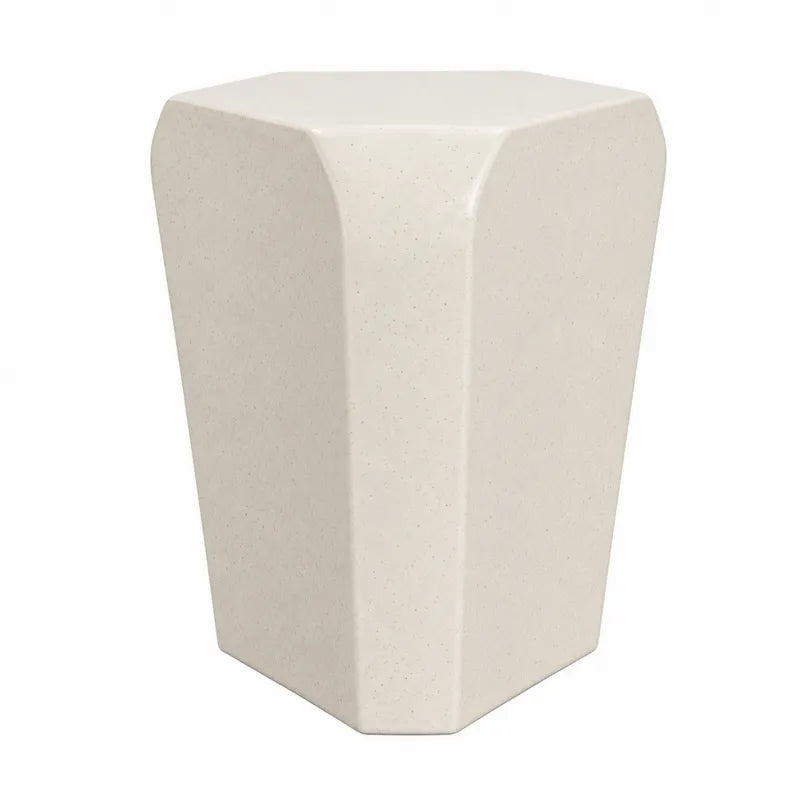 Stolik ceramiczny sześciokątny biały 30x30x45 cm